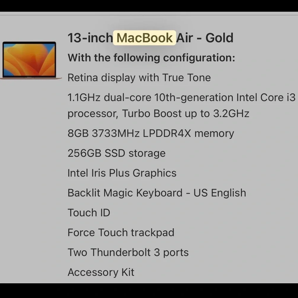 Apple MacBook Air - Rose Gold